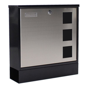 Poštovní schránka Design Mailbox - nerez/černá