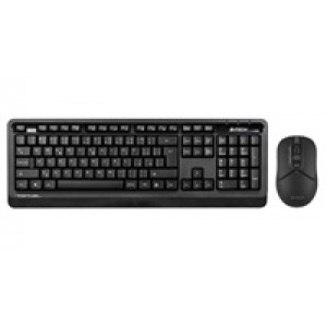 A4tech Bezdrátový kancelářský set klávesnice+myš FG1012S, CZ/SK, černá