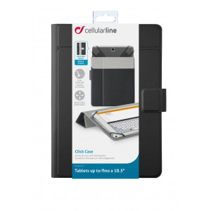 Univerzální tabletové pouzdro se stojánkem Cellularline CLICKCASE, 10,5", černé