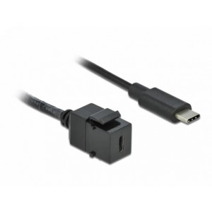 Delock Keystone modul USB 3.0 C samice > USB 3.0 C samec s kabelem