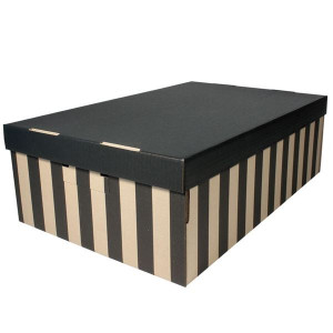 Úložná krabice BIG BOX s víkem 37x18x56 cm, 2 ks