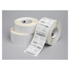 Zebra Label, Paper, 102x102mm; Direct Thermal, Z-Select 2000D, Coated, Permanent Adhesive, 25mm Core, Perforation