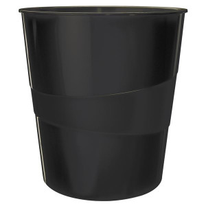 Odpadkový koš Leitz WOW, plastový, 15 l, černý
