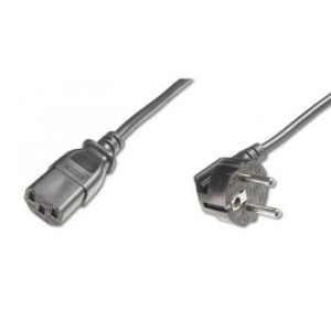 PremiumCord napájecí kabel 240V, délka 1m CEE7 pravoúhlý/IEC C13