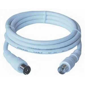 PremiumCord TV kabel M/F konektor 90°, 75 Ohm 1,5m