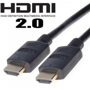 PremiumCord HDMI 2.0 High Speed + Ethernet kabel, zlacené konektory, 0,5m