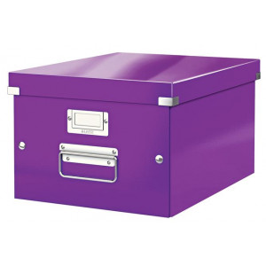 LEITZ Univerzální krabice  Click&Store, velikost M (A4), purpurová