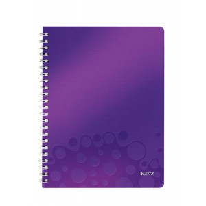 LEITZ Blok  WOW A4, PP, linka, purpurová