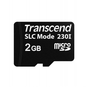 Transcend 2GB microSD230I 3D TLC (SLC mode) průmyslová paměťová karta, 22MB/s R, 21MB/s W, černá