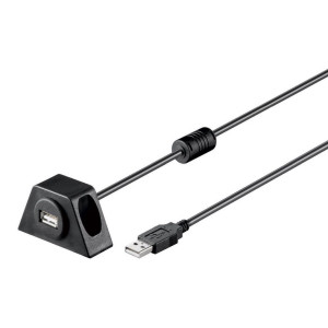 PremiumCord USB 2.0 prodlužovací kabel 1,2m MF s konektorem na přišroubování