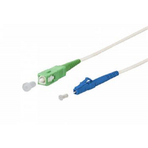 OPTIX SC/APC-LC/UPC FLEXI optický patch cord G.657B3 2mm 1m bílý simplex