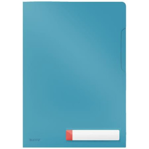 LEITZ L Desky na dokumenty  Cosy A4, neprůhledný PP 200 mic, 3 ks, klidná modrá