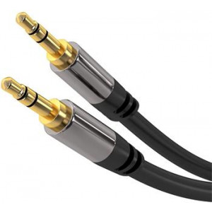 PremiumCord HQ stíněný kabel stereo Jack 3.5mm - Jack 3.5mm M/M 1,5m