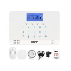 iGET SECURITY M3B - Víceúčelový bezdrátový GSM alarm, detektor na dveře a okna, detektor pohybu, siréna 110 dB