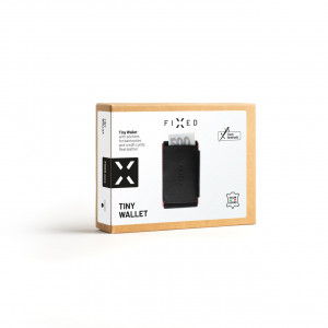 Kožená peněženka FIXED Tiny Wallet z pravé hovězí kůže, černá