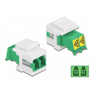 Delock Keystone modul LC Duplex samice na LC Duplex samice s klapkou na ochranu proti laseru