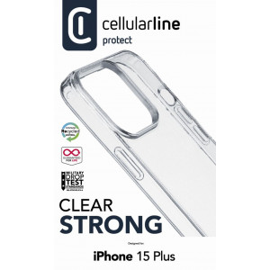 Zadní čirý kryt s ochranným rámečkem Cellularline Clear Duo pro Apple iPhone 15 Plus