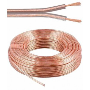 PremiumCord Kabely na propojení reprosoustav 99,9% měď 2x1,5mm2 25m