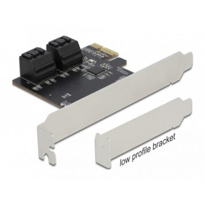 Delock Karta PCI Express x1 SATA se 4 porty - Low Profile
