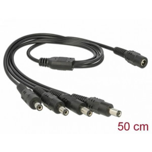 Delock Cable DC Splitter 5.5 x 2.1 mm 1 x female > 4 x male