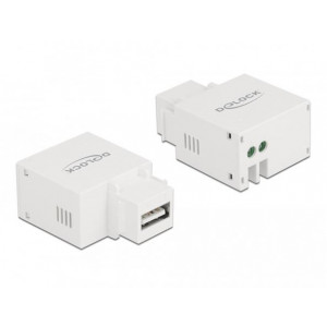 Delock Keystone Modul s nabíjecím portem USB A, 2.1 A, bílá