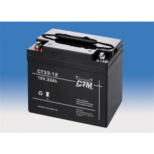 Fukawa CT 12-33 olověný akumulátor; 12V; 33Ah; závit M6; životnost 5let