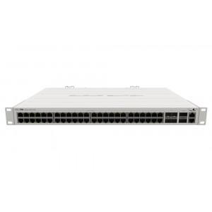 MikroTik CRS354-48G-4S+2Q+RM 650MHz CPU, 64MB, 48x GbE, 4x 10 Gbps SFP+, 2x 40 Gbps QSFP+, 2x PSU,1U, L5