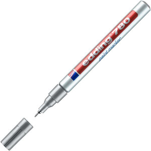 Lakový popisovač Edding 780, stříbrný