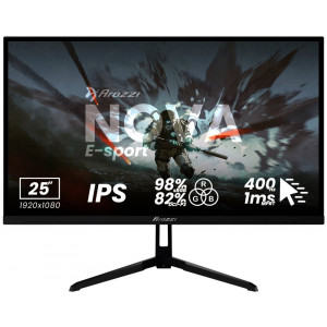 AROZZI NOVA herní monitor 24,5" 25T1K400 Black/ LED/ IPS/ 1920x1080/ 400Hz/ 1000:1/ 1ms/ 2xHDMI/ 2xDP/ černý