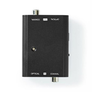 Nedis ACON2507BK - 2cestný | Vstupní konektor: 1x S / PDIF (RCA) Zásuvka / 1x TosLink Zásuvka | Výstupní konektor: 1x S / 