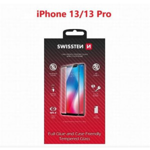 SWISSTEN OCHRANNÉ SKLO CASE FRIENDLY APPLE IPHONE 13/13 Pro ČERNÉ