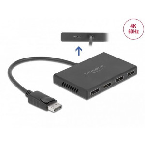 Delock DisplayPort 1.4 Splitter 1 x DisplayPort in > 4 x DisplayPort out