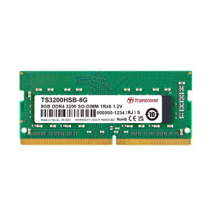 Transcend paměť 8GB SODIMM DDR4 3200 1Rx8 1Gx8 CL22 1.2V