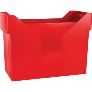 Box na závěsné desky Donau - plastový, červený