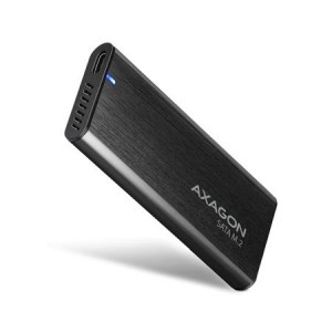 AXAGON EEM2-SBC Superspeed+ USB-C - M.2 SATA SSD, externí kovový box pro M.2 SATA SSD disky, bezšroubkový