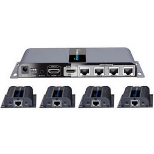 PremiumCord HDMI 1-4 splitter+extender po CAT6/6a/7, FULL HD, 3D