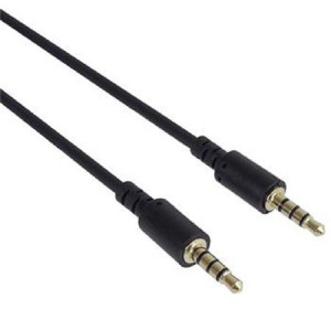 PremiumCord Kabel Jack 3.5mm 4 pinový M/M 2 m pro Apple iPhone, iPad, iPod