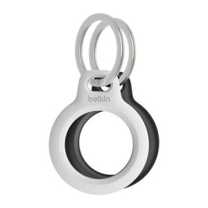Belkin Bezpečné pouzdro na AirTag s kroužkem na klíče – černé & bílé – 2pack