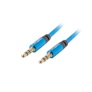 LANBERG Minijack 3.5mm M / M 3 PIN kabel 1m, modrý