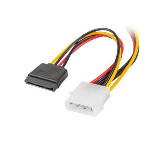 LANBERG Molex (M) na 2x SATA (F) kabel 15cm 