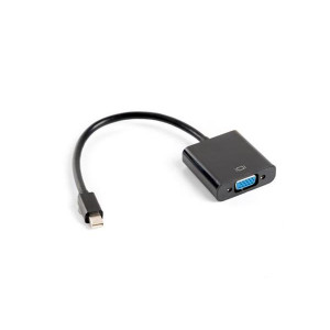 LANBERG adaptér mini DisplayPort 1.2 na VGA, M/F, kabel 20cm, černý