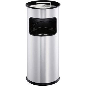 Odpadkový koš s popelníkem Durable 17 l, nerez