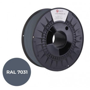 C-TECH tisková struna PREMIUM LINE ( filament ) , PLA, šedomodrá, RAL7031, 1,75mm, 1kg