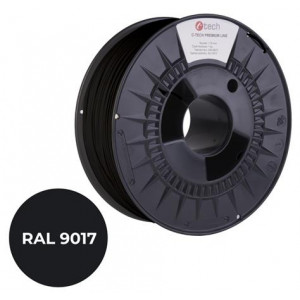 C-TECH tisková struna PREMIUM LINE ( filament ) , PLA, dopravní černá, RAL9017, 1,75mm, 1kg