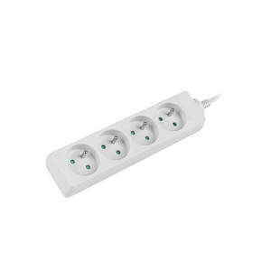 LANBERG Prodlužovací přívod   1.5M 4X klasická zásuvka měď kabel bílý