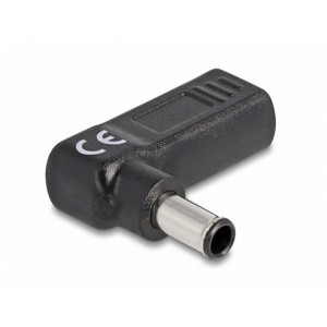 Delock Adaptér na kabel na nabíjení laptopu, ze zásuvky USB Type-C™ na zástrčku Sony 6,0 x 4,3 mm, úhlový 90°