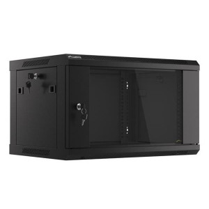 LANBERG RACK CABINET 19” WALL-MOUNT 6U/600X450 (FLAT PACK) V2 BLACK  