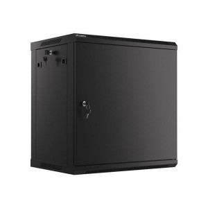LANBERG RACK CABINET 19” WALL-MOUNT 12U/600X450 FOR SELF-ASSEMBLY WITH METAL DOOR BLACK   (FLAT PACK)