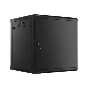 LANBERG RACK CABINET 19” WALL-MOUNT 12U/600X600 FOR SELF-ASSEMBLY WITH METAL DOOR BLACK   (FLAT PACK)