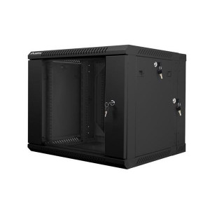 LANBERG RACK CABINET 19” DOUBLE-SECTION WALL-MOUNT 9U/600X600 (FLAT PACK) BLACK  